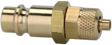 Einstecknippel Messing blank